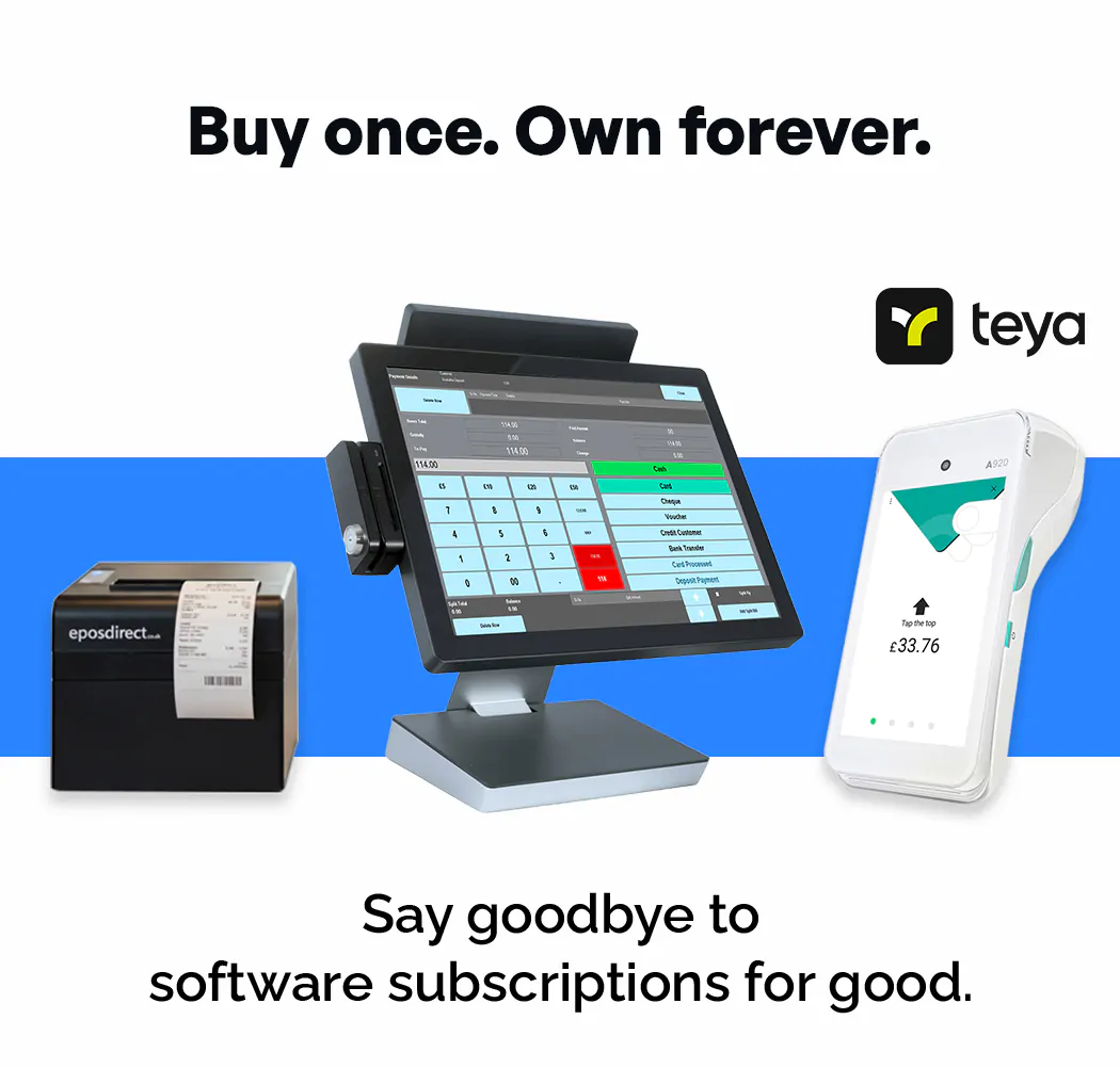 EPOS Direct complete system — till, card machine and receipt printer